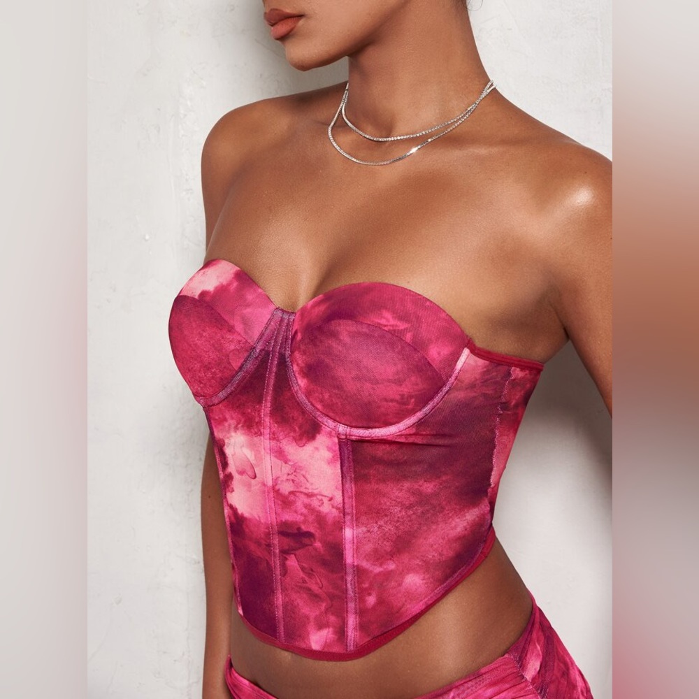Shein Mesh Pink Bustier 
Pants 
Size: S
Worn Once
$12